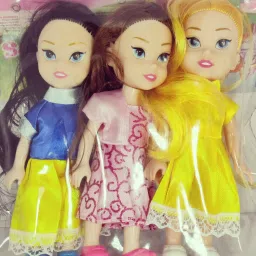 3 Pretty Sisters Dolls With Beautiful Hairs And Movable Body Parts For Kids-image-58
