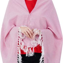 Breast Feeding Shawl/ Nursing Cover for Women & Mothers -Pink (Plain) Feeding Cloak-image-20