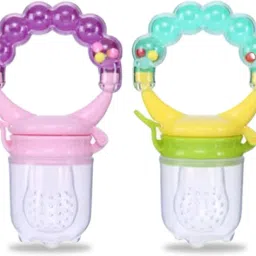 New Born Baby Pacifier With Rattle Handle Silicone Safe Fresh Fruit Feeder Soother-image-15