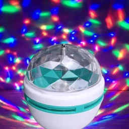 100% New Best for Diwali Colorful Magic DJ Laser Light Lighting Disco Party Bulb 360 Rotate 3W Small Plastic Disco Light Mini Party Lamp LED, 3W Effect Small for Home Decoration Single Disco Ball (Ball Diameter: 2) Single Disco Ball-35