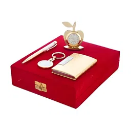 INTERNATIONAL GIFT 4-Pcs Pen Card Holder With Apple Clock & Key Ring-picture-21