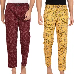 Pack of 2 All Over Print Multicolor Cotton Pyjama for Men Men Pyjama-image-7