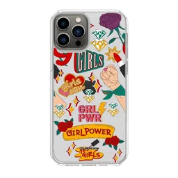 Macmerise SK Girl Power Silicone Back Cover for Apple iPhone 14 Pro (Supports Wireless Charging, Multi Color)-image-100