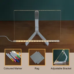 dockwin international 3D Acrylic LED Message Board, LED Message Board Study Lamp image 3