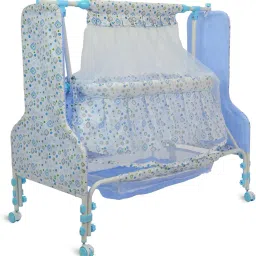 Baby Cradle with Swing, Mosquito Net, Storage Basket-18