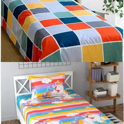 240 TC Cotton Single Printed Flat Bedsheet-28