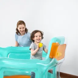 Inflatable (IND*90)Trampoline For Children 152 x 117 cm (Multicolor) Inflatable Hoppers & Bouncer-18