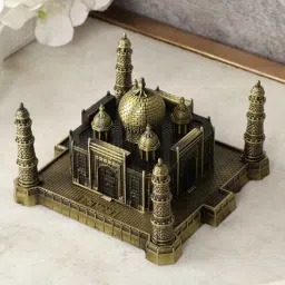 exim decor Metallic 3.5 Inches Taj Mahal Monument Miniature Showpiece-picture-4
