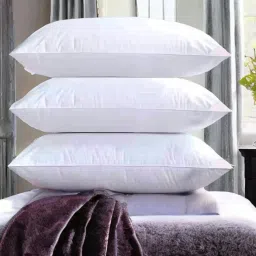 LUXURY Polyester Fibre Solid Sleeping Pillow Pack of 3-image-90
