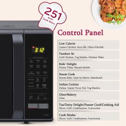 lg 28 L 251 Health Plus Menu, Ghee in 12 mins and Quartz Heater Convection Microwave Oven image 4
