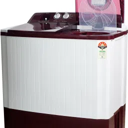 voltas beko 10 kg Semi Automatic Top Load White, Maroon image 4