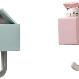 Cute Cat Key Hooks for Wall,Creative Self Self Adhesive Coat Hooks,Wall Hangers Plastic Key Holder-image-81