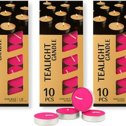 Tealight Candles 10 PCS in 1 Packet-3 Hrs Burn Time Smokeless Decorative Wax Candle-image-84