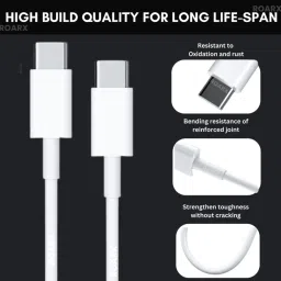 RoarX Type C 6 A 1 m TPE c to c cable Fast Charging for Samsung M34 5G A54 A23 S23 F34 S22 F54 A14 F14 F23 Original type c to c cable image 4
