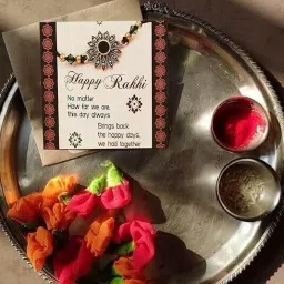 tied ribbons Kids TR-RB24-2kidsrakhi-S0006 Assorted Rakhi, Greeting Card, Chawal Roli Pack Set image 4