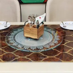 shiyon Revolving Tray Lazy Susan for Dining Table Powder Coated Trivet image 2