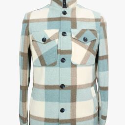 WOOLEN Checkered Coat For Men-image-4