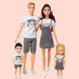 Mom Dad Kids Doll Set – 4 Character Family Play Figure for Imaginative Role Play-image-58