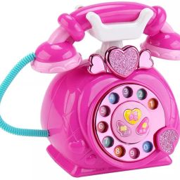 Vintage Rotating Dial Telephone Toy Storytelling Phone for Kids, Lights & Sound-image-30