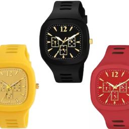Skz-046 Analog Watch - For Men Square Dial Silicone Strap Gift Watch For Boys-image-78