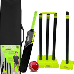 CRIC Addict Plastic Cricket Bat Set Combo with Soft Cricket Ball for Kids Cricket Kit-image-50