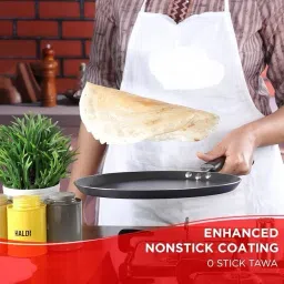 BLAL Non Stick Dosa Tawa with Handle, 270mm ,Aluminium, Black Flat Pan 27 cm diameter 1.5 L capacity-19