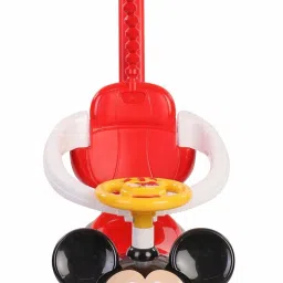disney Mickey Ride-On Push Car | Mickey Face Shape | Imported Premium Quality | Red & Black Colour Car Non Battery Operated Ride On image 2