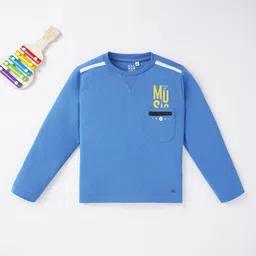 Ed-a-Mamma Boys Blue Cotton T-shirt-50