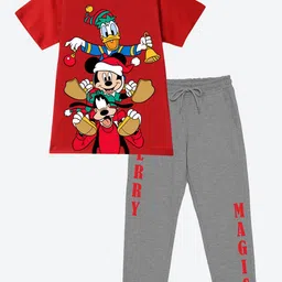 YK Boys Disney Printed Round Neck Short Sleeves T-Shirt With Jogger-image-99