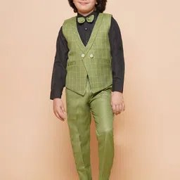 Aj DEZInES Boys Checked 3 Pieces Party Suits-image-83