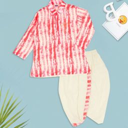 MeeMee Boys Abstract Printed Pure Cotton Kurta With Dhoti Pants-29