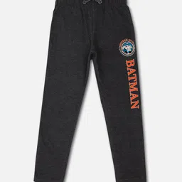 Kids Ville Boys Charcoal Grey Batman Printed Lounge Pants-17