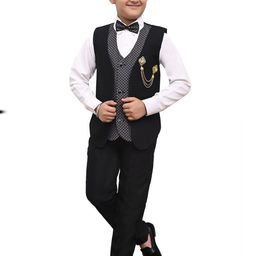 BAESD Boys Self Design V-Neck Single-Breasted 2-Piece Suit-image-29