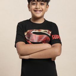 Kids Ville Boys Justice League Printed Pure Cotton Tshirt-image-38