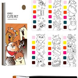 Kidology Kids 3 Pieces Pocket Watercolor Painting Book Set-image-46