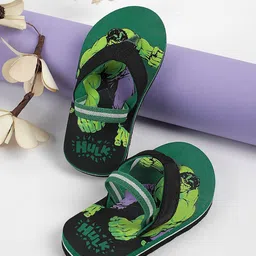 Kids Ville Boys Hulk Printed Rubber Thong Flip Flops-26