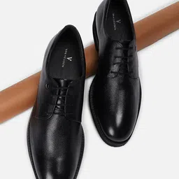 Van Heusen Men Textured Leather Derbys-image-25