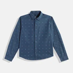 M&H Juniors Boys Micro Ditsy Opaque Printed Pure Cotton Casual Shirt-image-39