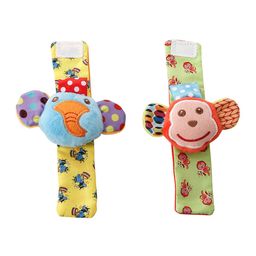 Baby Moo Set of 2 Elephant And Monkey Multicolour Wrist Rattle image 1