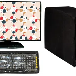 RS Creations PC Computer Cover Full Set for 19 inch Computer Monitor, Keybord (8*18 Inch) and CPU (7.5*18*16 Inch)- CC-19-IN-FOOTBALL_P1-image-88
