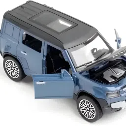 Defender Car 1.32 Metal Toy Model with Openable Doors Rubber Tyres Pullback-11