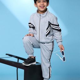 Ameeha Kids Mock Collar Pure Wool Sweatshirt with Joggers-picture-29