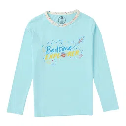 Cub McPaws Boys Blue & Cream-Coloured Printed Night suit-picture-32