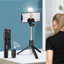 DHAN GRD R1S, Selfie Stick with led Light, Bluetooth Extendable Selfie Stick Tripod Monopod, Monopod Kit, Tripod, Tripod Kit image 3
