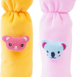 Plush Baby Feeding Bottle Cover with Animated Cartoon Design (125-250 ML,Medium)-picture-2