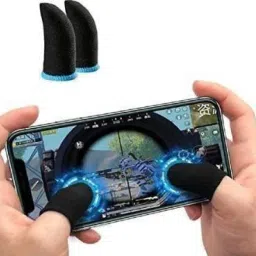 ArrayStyle Gaming Anti-Slip Thumb Sleeve, Increase Your Gaming Score Slip-Proof Sweat-Proof Professional Touch Screen Thumbs Finger Sleeve for Pubg ,Call of Duty,Free Fire Mobile Phone Gaming Gloves (01 Pair)Gaming Accessory Kit-27
