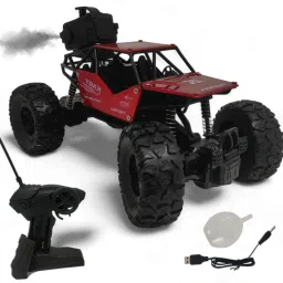 Off Roader Rock Crawler Car Red With Mist Smoke And Fully Remote control-14
