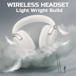 punnkfunnk Super Bass with 48Hrs Playtime, Low Latency (up to 40ms), Dual Pairing, Wireless Bluetooth Headset image 5