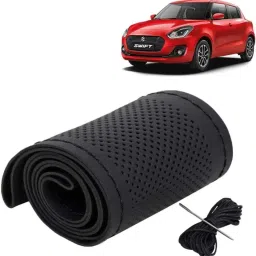 Hand Stiched Steering Cover For Hyundai, Universal For Car, Maruti Swift, Swift Dzire, WagonR, WagonR Stingray, Civic, Xcent, i20, i10, Verna, Santro Xing, Baleno-17