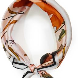 Printed Satin Blend Women Beige, Orange, Dark Green, Black Fancy Scarf-image-14